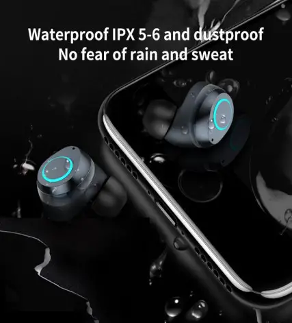 global sources I08 TWS Wireless Bluetooth Headset with Charging Case - waterproof
