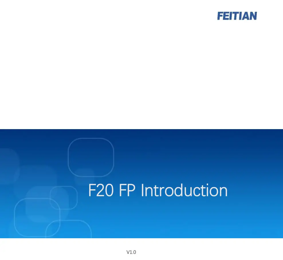FEITIAN F20 FP Smart Mobile POS Instruction Manual