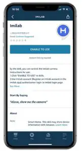 FIG 7 Add IMILAB Cameras Skill