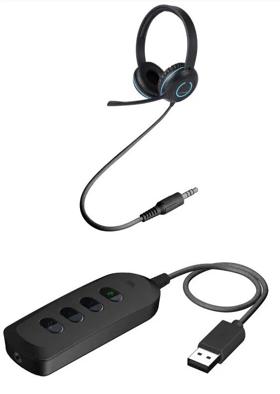 Cyber Acoustics AC 5812 USB Controller &amp Headset