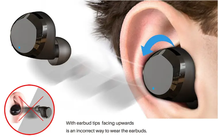 TOZO T12Pro Hi-Fi Stereo Sound Quality Earbuds - How to wear your TOZO earuds 2