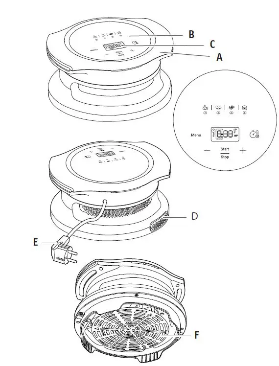 Tefal 1520012457-IFU Extra Crisp Instruction fig-1