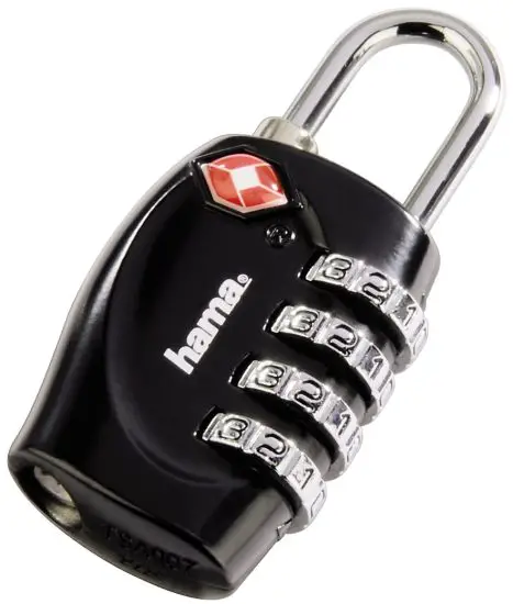 hama 00105321 TSA Combination Luggage Padlock