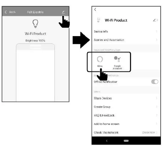 Feit Electric 1631428 Smart WiFi 60 Watt EQ A19 Daylight Dimmable Smart LED Light Bulb - app 1