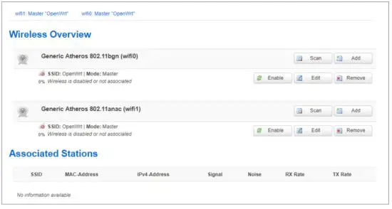PCTEL AP WiFi 1200 Access Point - Radio Configuration