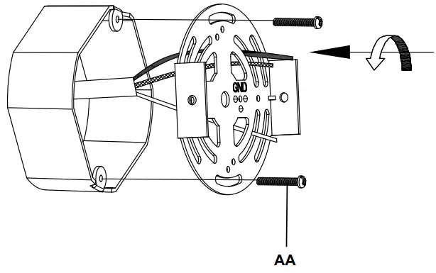 HOMEDEPOT 5193805118 Outdoor LED Wall Lantern - mounting plate 1