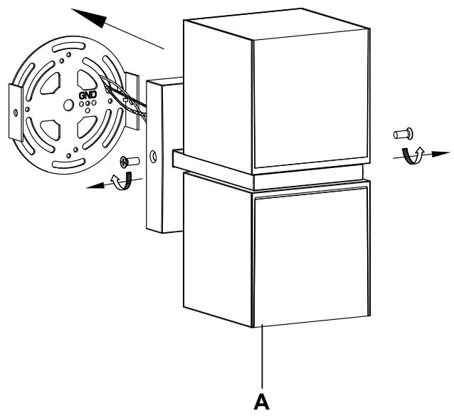 HOMEDEPOT 5193805118 Outdoor LED Wall Lantern - mounting plate