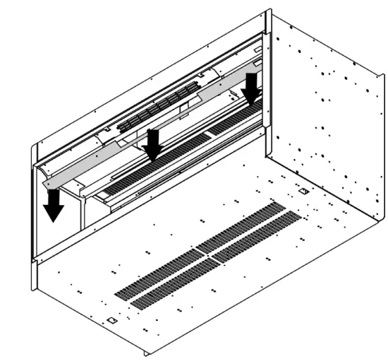 evonicfires E810DS Builtm In Electric Tunnel Fire - FRONT GLASS