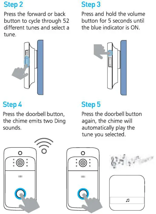 EKEN Video Doorbell V5 - Set up your chime with the video doorbell 2