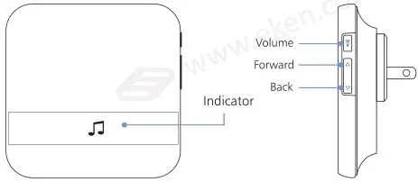 EKEN Video Doorbell V5 - Wireless Chime