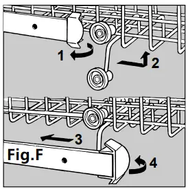 ARISTON LFC2C19X T1 Dishwasher - rack