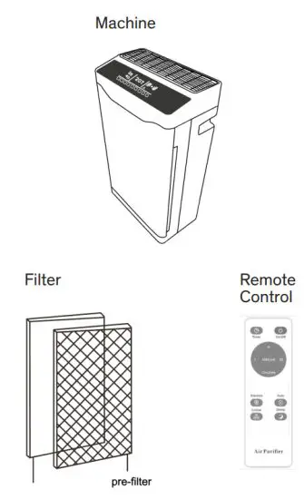 SINJI Smart Air Purifier UV Machine - THE BOX