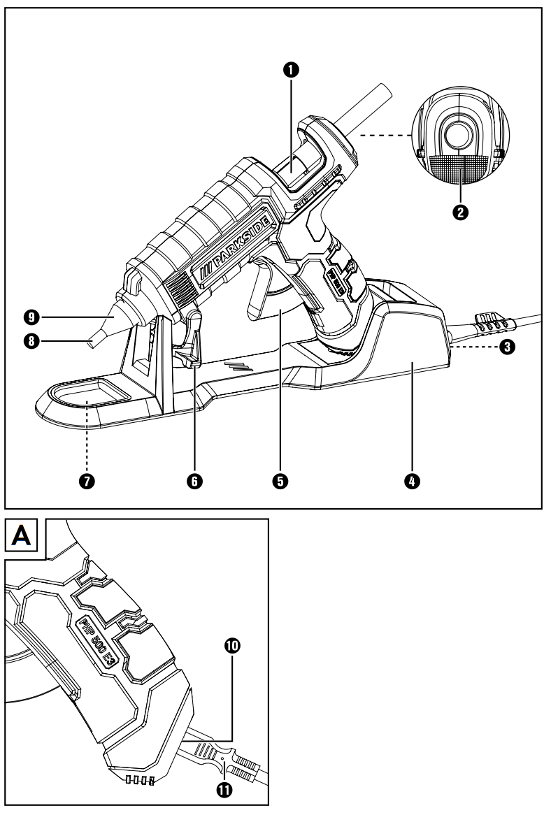 PARKSIDE PHP 500 E3 Hot Glue Gun - fig