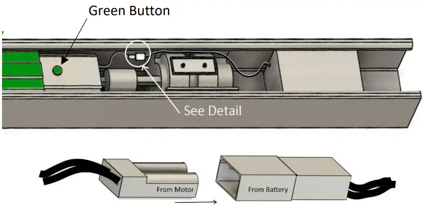 Select Blinds Architect Wood Blinds Motor - Green Button