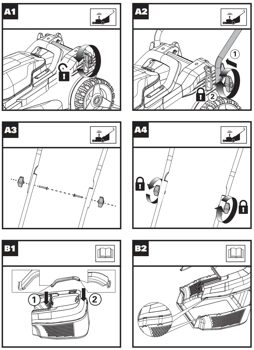 WORX WG730E Brushless Cordless 30cm Lawn Mower - fig 1