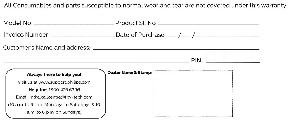 Philips 5.1 Speakers SPA5128B - Warranty