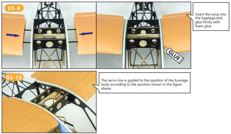 DANCING WINGS HOBBY E32 600mm Savage Bobber - Assemble the Wing 11