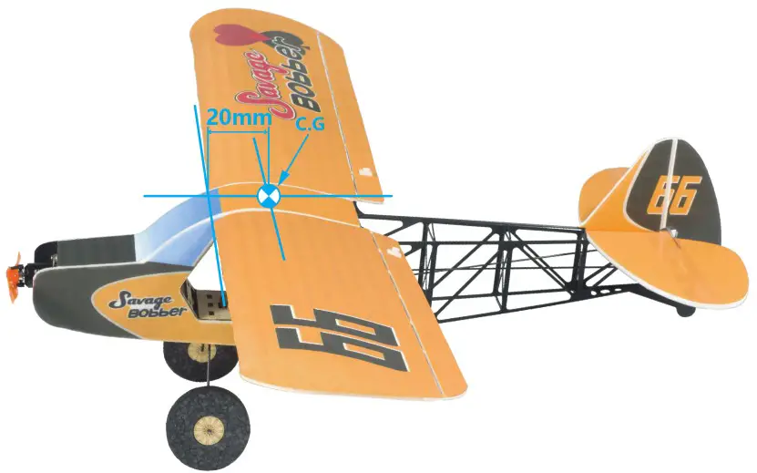 DANCING WINGS HOBBY E32 600mm Savage Bobber - Display for C G