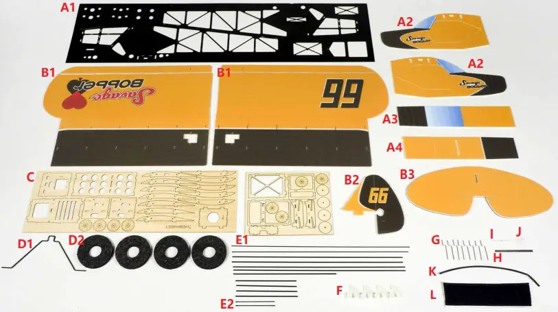 DANCING WINGS HOBBY E32 600mm Savage Bobber - KIT