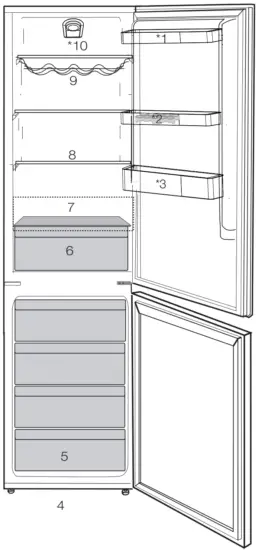BEKO RCHE39OK3OXPN Refrigerator - Fig 1