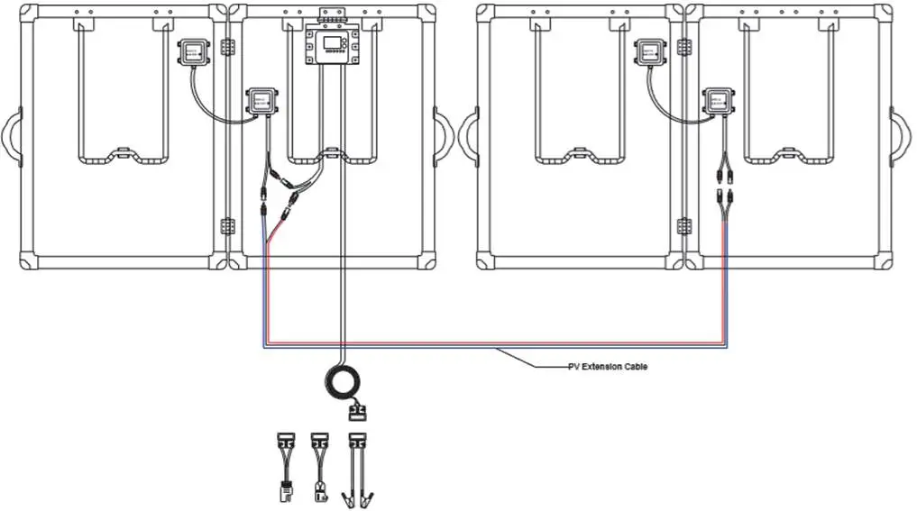 PowerECO PE PTK 100WPX20A 100 Watt 12 Volt Monocrystalline Foldable Solar Suitcase - Charge your 12 Volt battery 3
