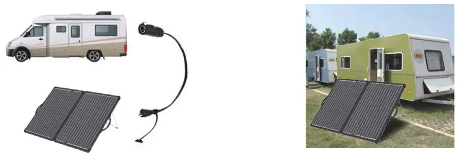 PowerECO PE PTK 100WPX20A 100 Watt 12 Volt Monocrystalline Foldable Solar Suitcase - Charge your 12 Volt battery 4