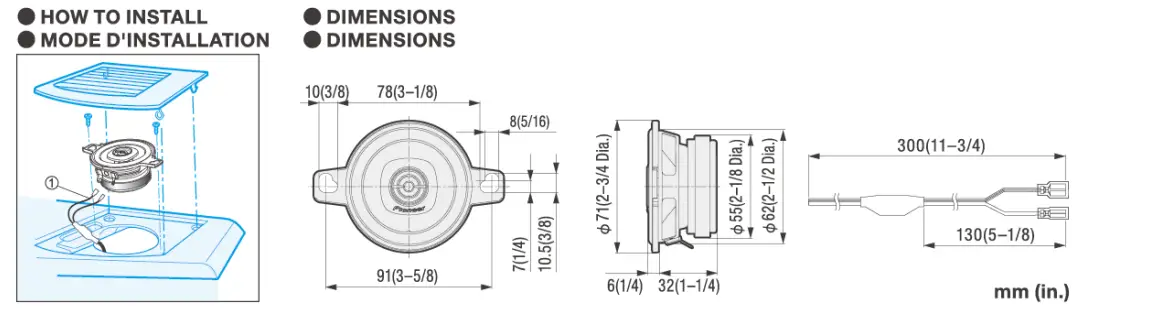 Pioneer TS-A709 2-Way Coaxial Speaker-2