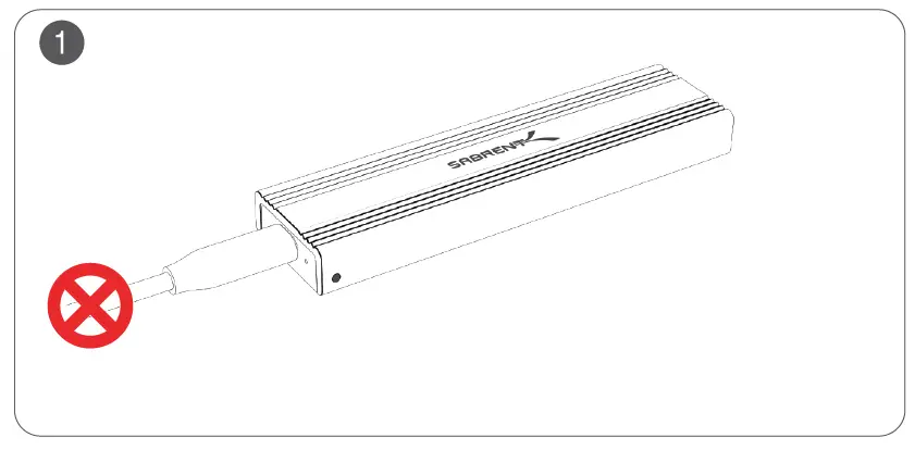 SABRENT EC-SNVE USB 3.2 Type-C Tool-Free Enclosure fig 2