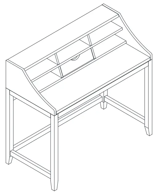 John Lewis Loft Desk Grey White - 9