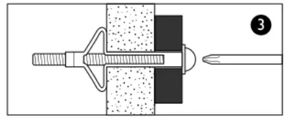 John Lewis Loft Desk Grey White - Cavity Fixing wall plug