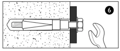 John Lewis Loft Desk Grey White - Cavity fixing 4