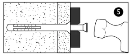 John Lewis Loft Desk Grey White - Cavity fixing4