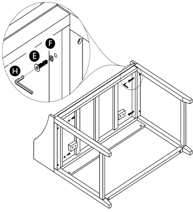 John Lewis Loft Desk Grey White - STEP 6