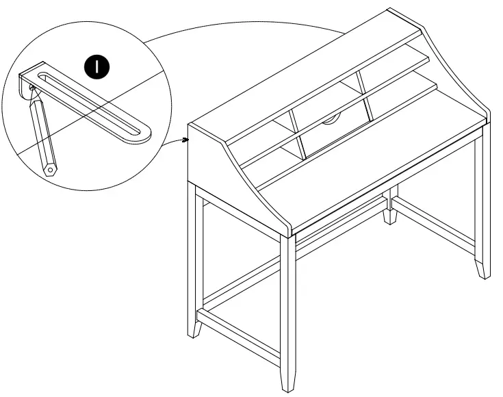 John Lewis Loft Desk Grey White - STEP 7 XX