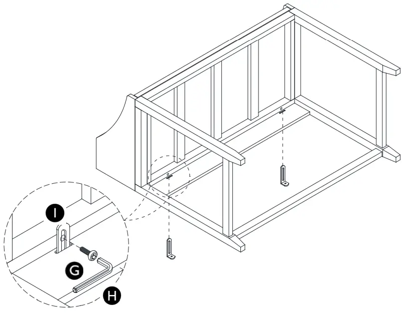 John Lewis Loft Desk Grey White - STEP 7X