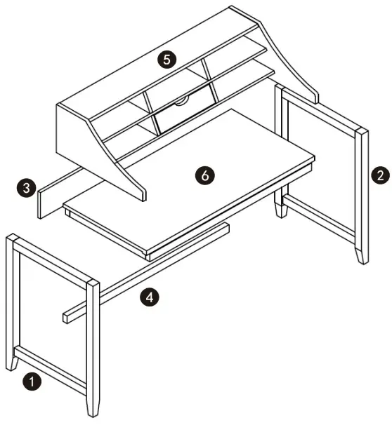 John Lewis Loft Desk Grey White - Your desk