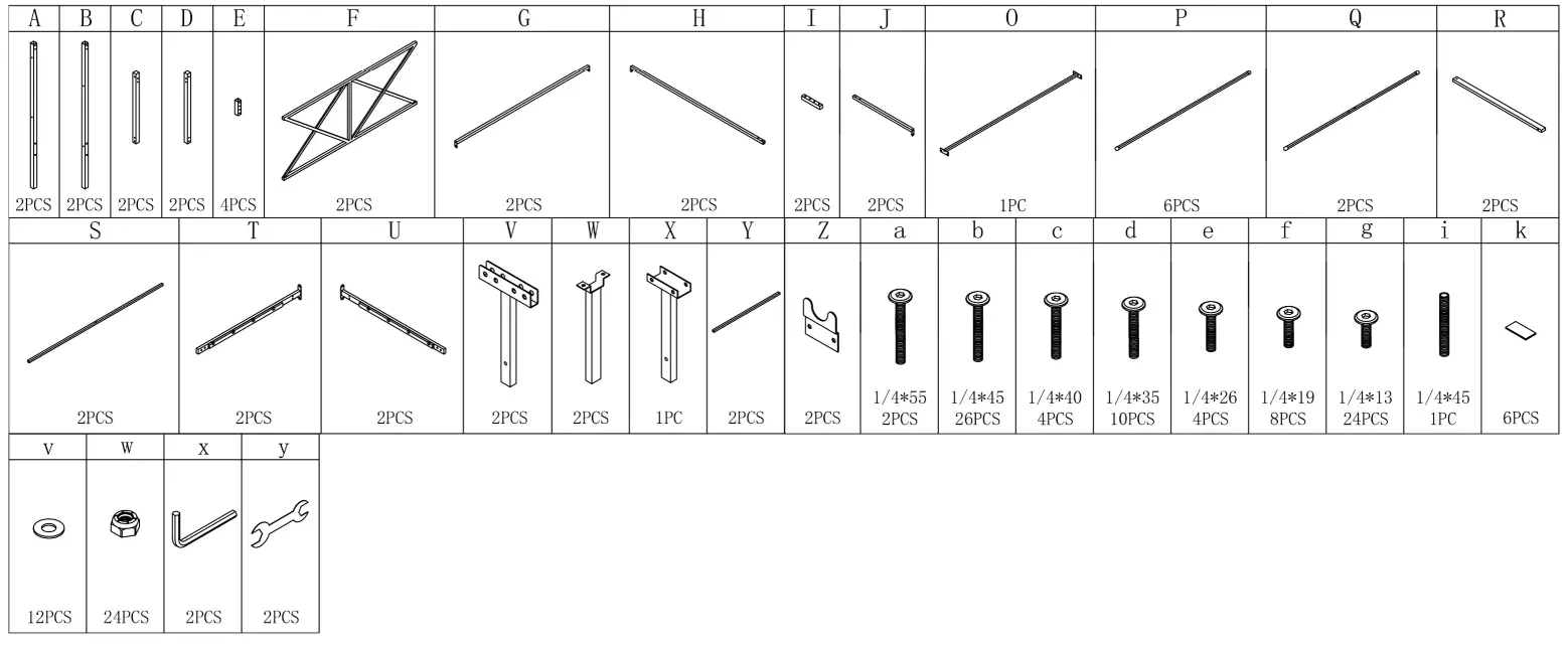 HOMEDEPOT BF 747G Black Non upholstered Metal Frame Queen Heavy Duty Steel Slat Canopy Bed - fig