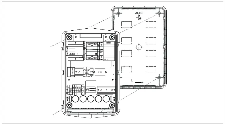 GEWISS GWJ3012R Joinon Range Electric Vehicle Charging Wallbox - Fix it to the columns