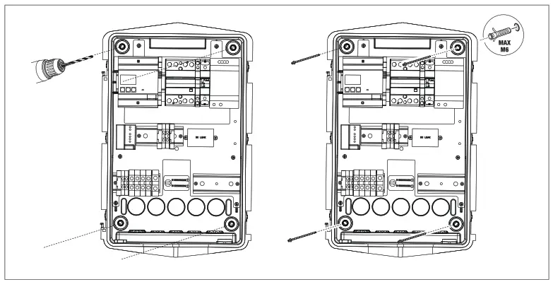 GEWISS GWJ3012R Joinon Range Electric Vehicle Charging Wallbox - Fixing on the wall 2