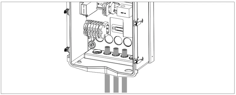 GEWISS GWJ3012R Joinon Range Electric Vehicle Charging Wallbox - Power supply inlet