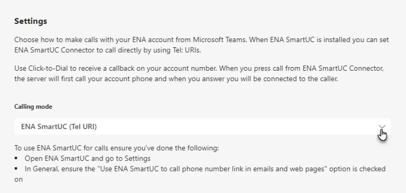 ENA Microsoft Teams Connector App 15