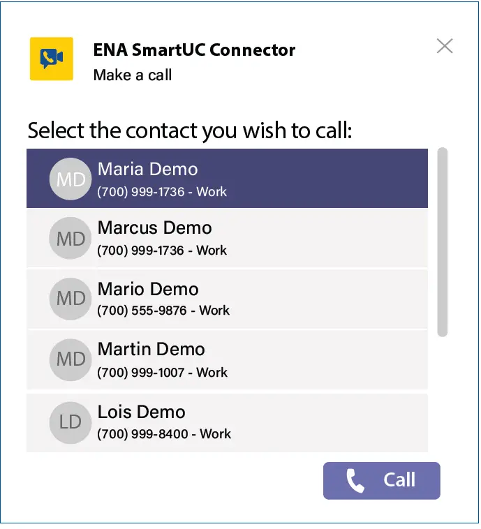 ENA Microsoft Teams Connector App 20