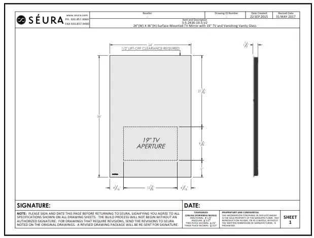 SEURA 10 5 10 Inch Vanity TV Mirror - Figure 25