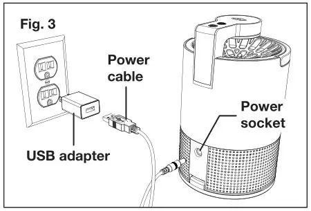 SUNJOE SJ-BZ15W-BLK 5W Electric BUG Trapper - Figure -3