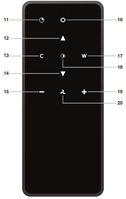 ATAG CU Series Cooker Hood - Description remote control