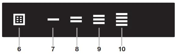 ATAG CU Series Cooker Hood - Description user interface