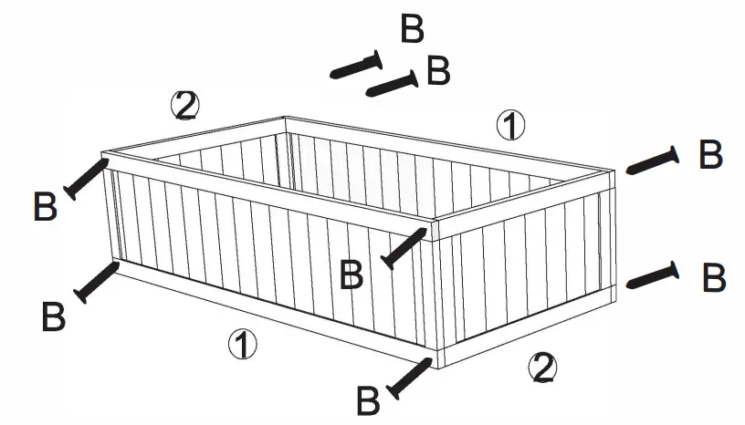 Alpulon ZY1C0216 Wood Elevated Garden Bed - Fig 2