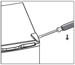Refrigerators MINIBAR ONE DOOR User Manual - Remove the top right hinge cover