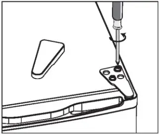 Refrigerators MINIBAR ONE DOOR User Manual - Undo the screws. Then remove the hinge bracken