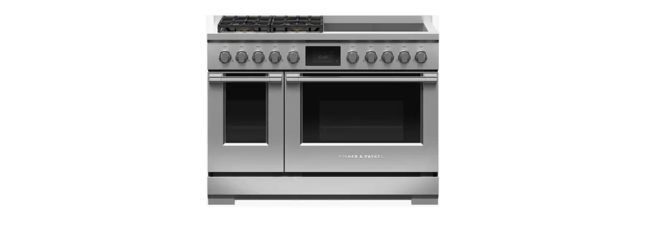 Fisher Paykel Rhv3-484-l 48 Inch 4 Burners 4 Induction Zones Self Cleaning Dual Fuel Range User Guide